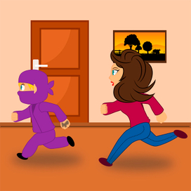 Иллюстрация к книге "A True Ninja Loves Tidiness".