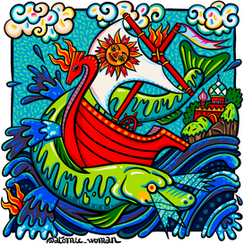 «Щука» — принт для футболки PROFMAX