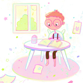 Серия иллюстраций для детской книги в стихах