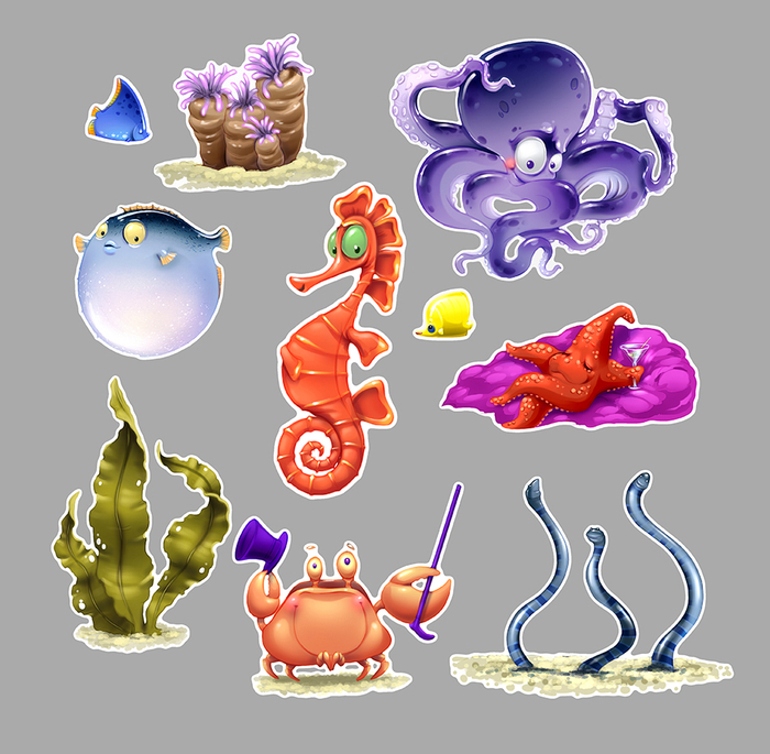 немного морской живности