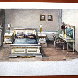 Интерьер спальни в номере гостиницы