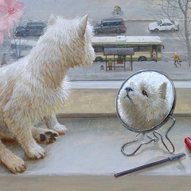 хозяйка спешит на работу