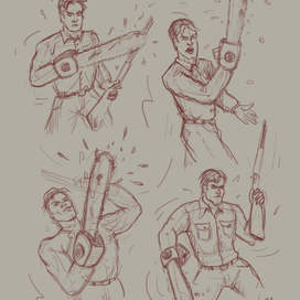 Скетч для арта "Эш"