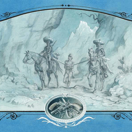 1 форзац  к книге  ВОЛЬНЫЕ СТРЕЛКИ Т. Майн-Рида 