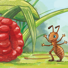 Муравей и малина