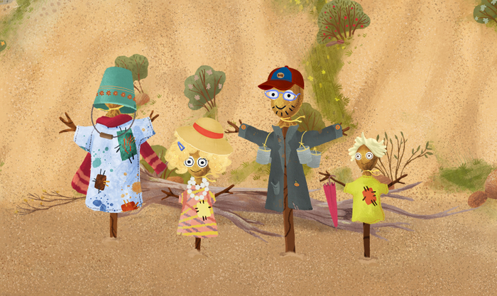 Фон для мультфильма "Ася и Вася", серия Орел