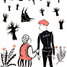 Иллюстрация к книге Алексея Дурново "Рыжий рыцарь". Встреча с принцессой. Издательство albuscorvus