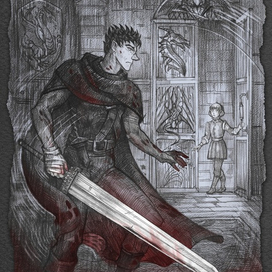 Берсерк. Фанарт. Карандаш