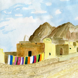 Поселение берберов рядом с Сахарой