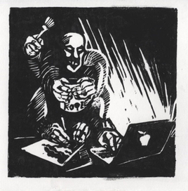 Злой и недовольный жизнью иллюстратор