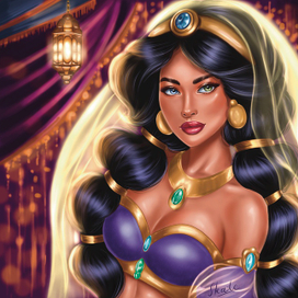 Жасмин. Вариация. Иллюстрация в Procreate.