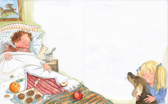 Люся болеет