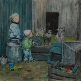 в деревне Кеврола. "Среди заборов"