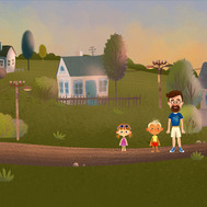 Фон для мультфильма "Ася и Вася"