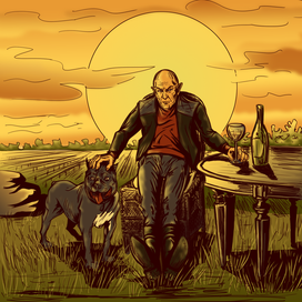 Камондор Пикар на своих виноградниках в Шато