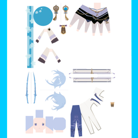 Genshin Impact: Kamisato Ayato Papercraft