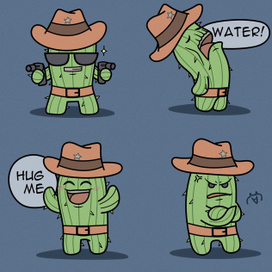 Стикеры кактус