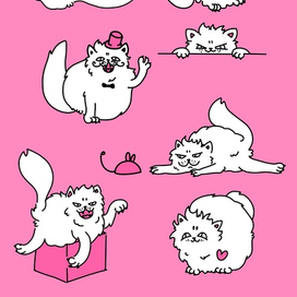 Стикерпак с кошками для телеграм