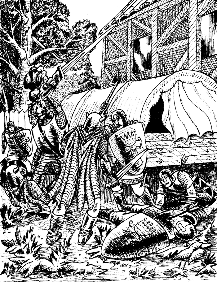 Иллюстрация к книге "Удивительные приключения Билла Грэлли".