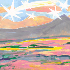 Иллюстрация к авторской детской книге "Мишка Ландыш и звёздочка с небосклона"