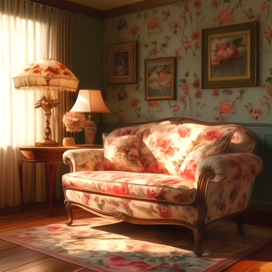 Интерьер комнаты в стиле пин-ап