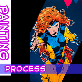 Джин Грей. Процесс покраски