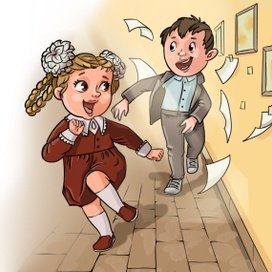 ученики на перемене