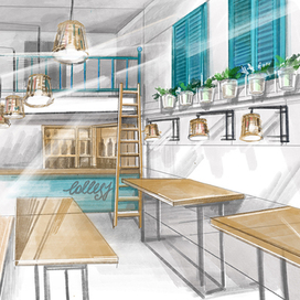 Интерьер Греческого бистро "The Gyros Bistro"