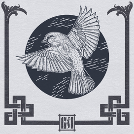 Линогравюра - воробей