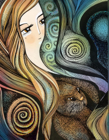 девушка с кролем