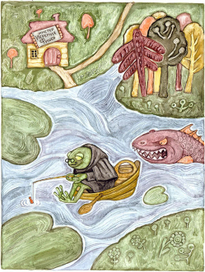 Б.Поттер "Сказочка про Иеремию Фишера, отчаянного рыболова"