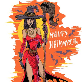 Открытка на Хэллоуин
