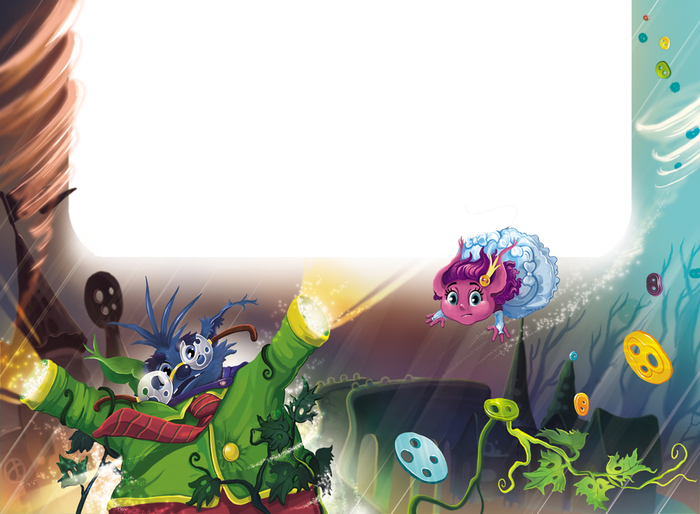 Иллюстрация к книге Е. Матюшкиной "Снумрики. Другая сторона пуговицы"