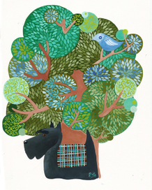 скотчик под деревом