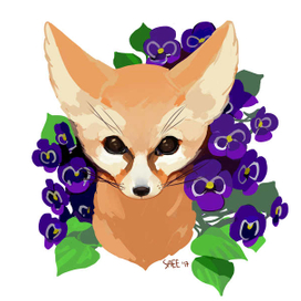 Лиса финик и фиалки