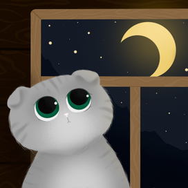 Мечтательная кошка