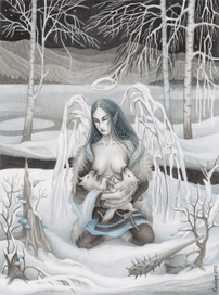 Маттиас кормит щенков