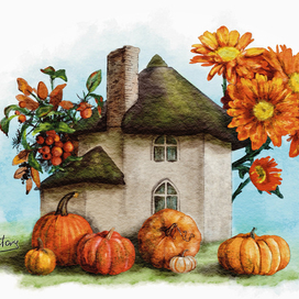 Осенний домик