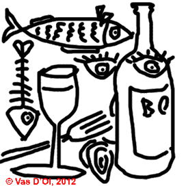 Натюрморт, селедка, водка. Я смотрю на это всё.