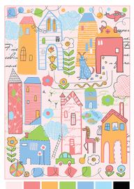 Детский плед "Город"