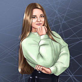 Прекрасная девушка Анастасия портрет по фото