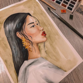 Акварельный портрет 