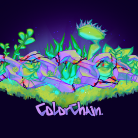 Логотип магазина флорариумов "ColorChain"