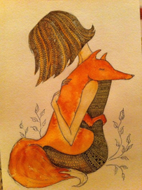 Девушка с лисой