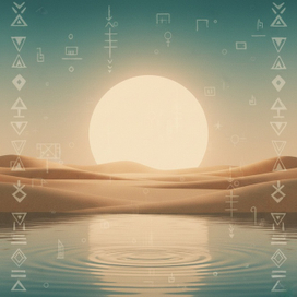 закат в пустыне