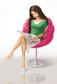 Девушка в кресле