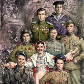 Обложка для подарочного набора серии "Прадедушкины медали"