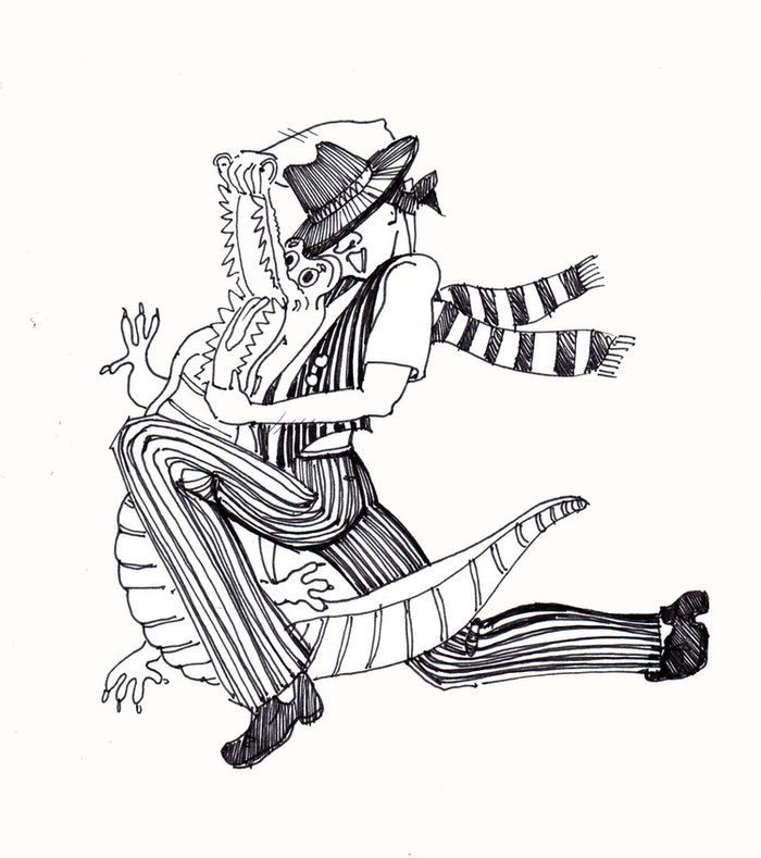 Иллюстрация по спектаклю Театра Доктора Дапертутто (г. Пенза) "Вдовы"(С.Мрожек) 