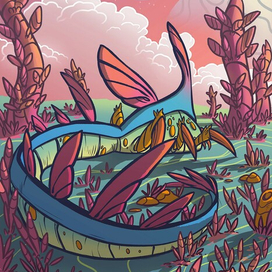 Крококраб в естественной среде обитания