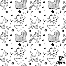 Паттерн чб "Животные"
